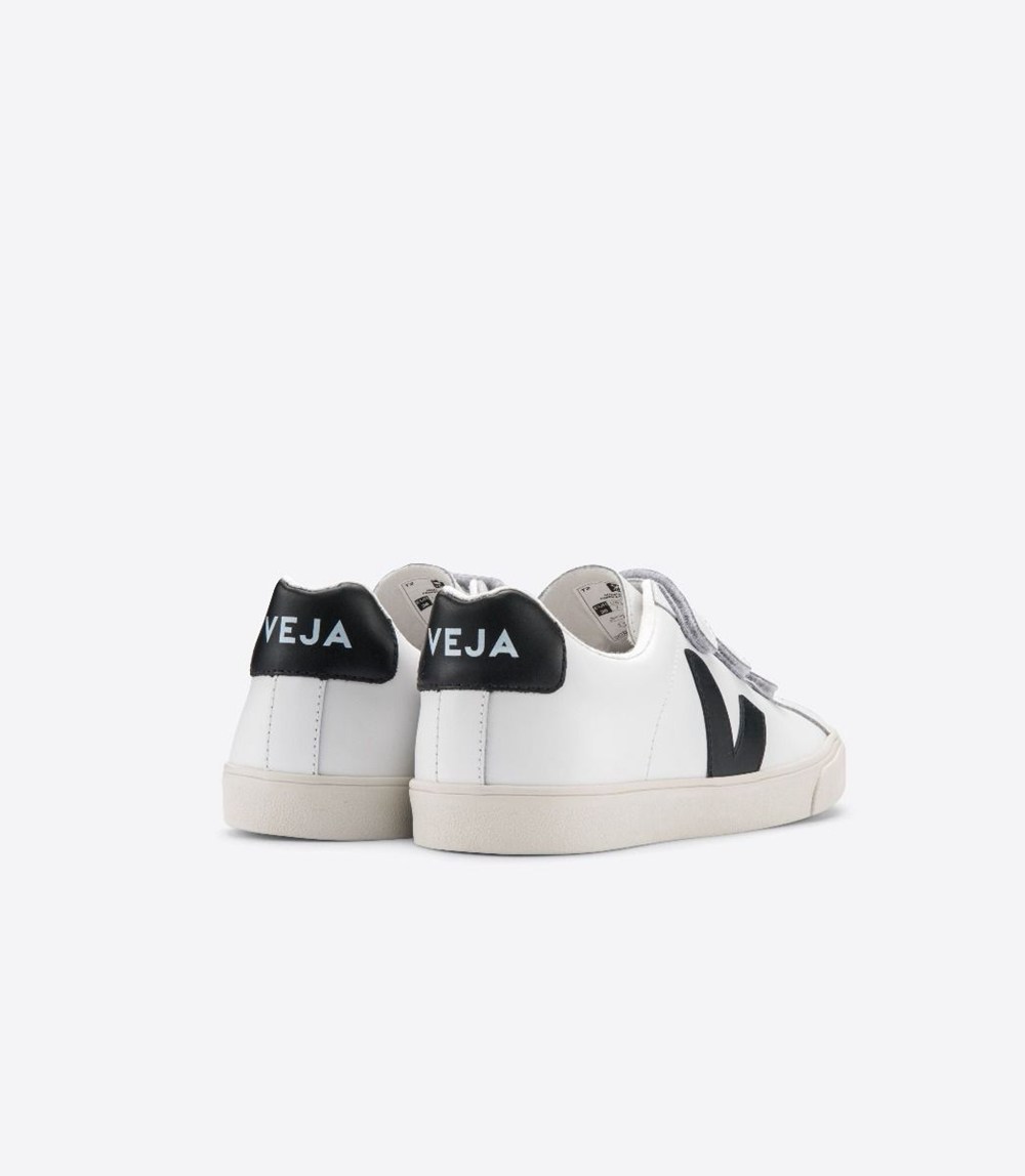 Veja Trainers Mens White/Black - 3-lock Leather - TFDW-18069